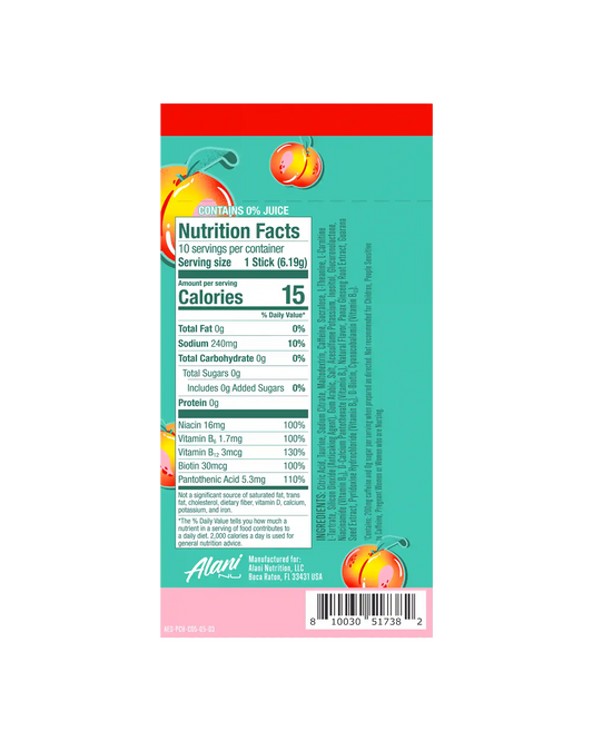 energy sticks - juicy peach